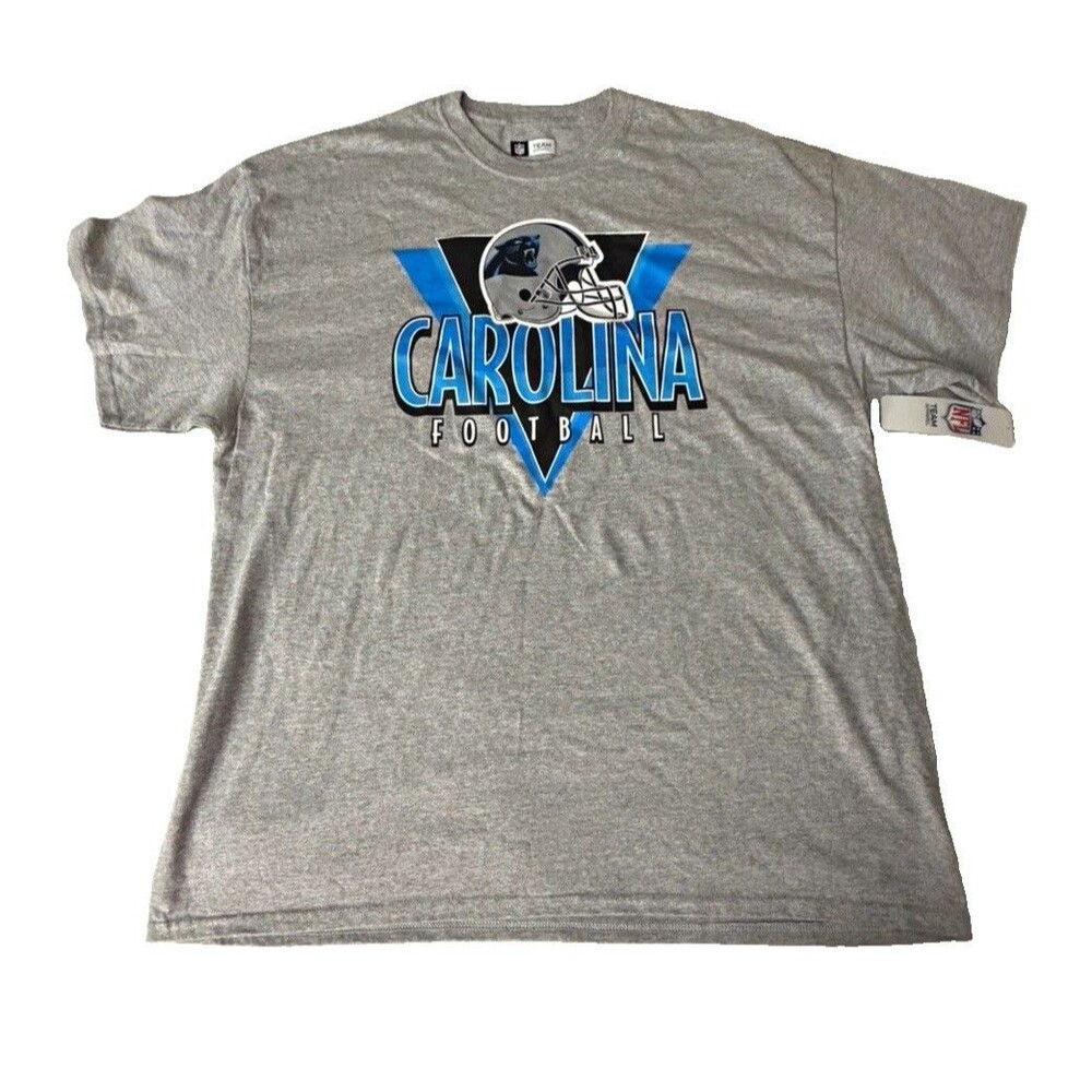 NFL Team Apparel Carolina Panthers Men’s Size 2XL Gray Graphic Football T-Shirt